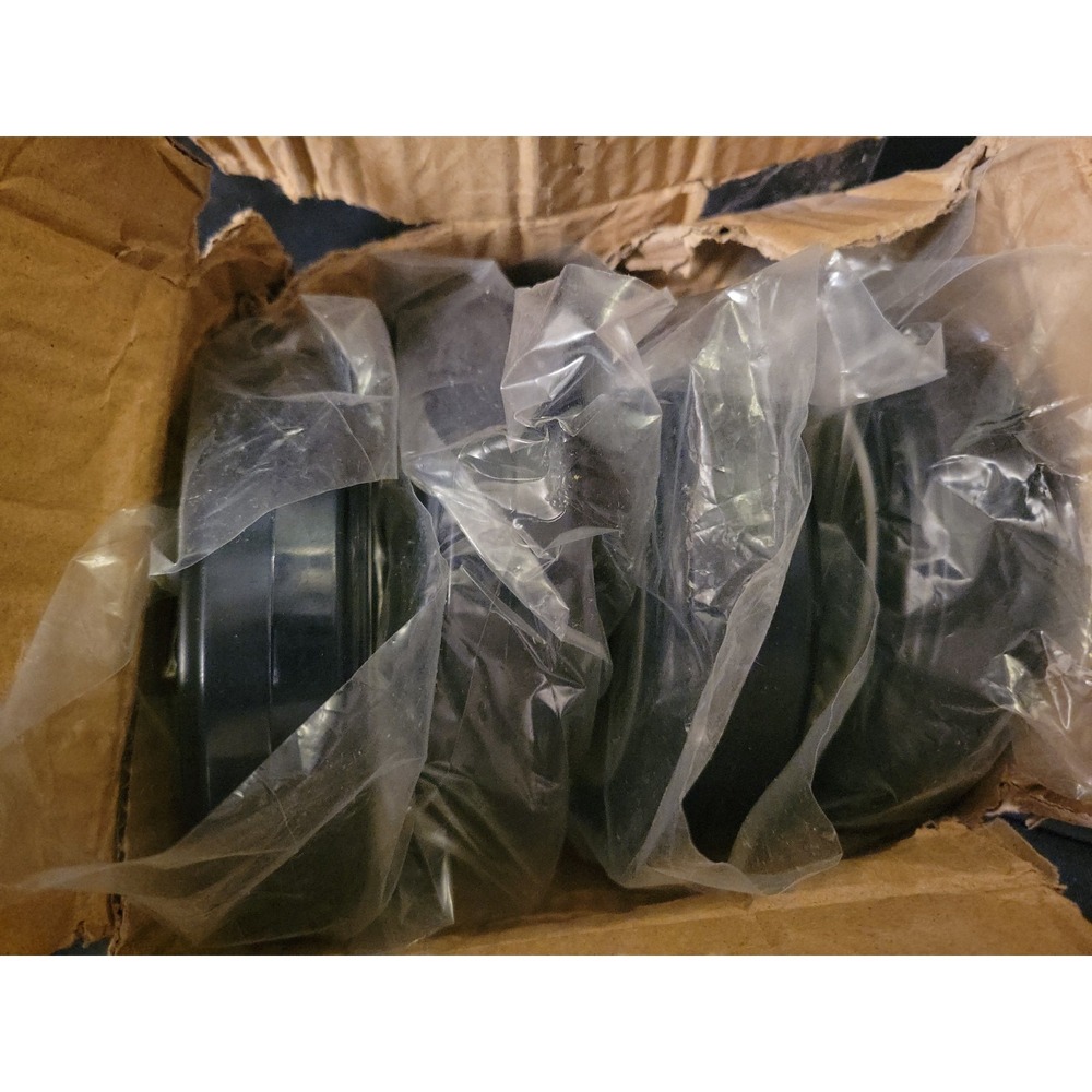 4 PCS 5 Inch PU Shopping Cart Wheels Double Ball Bearing 1400 Lbs Total